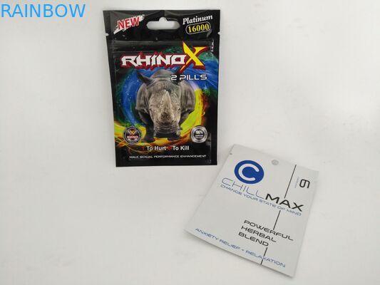 कस्टम मुद्रण mylar पन्नी कैप्सूल कैप्सूल के लिए तीन पक्ष सील ज़िपलॉक पाउच बैग