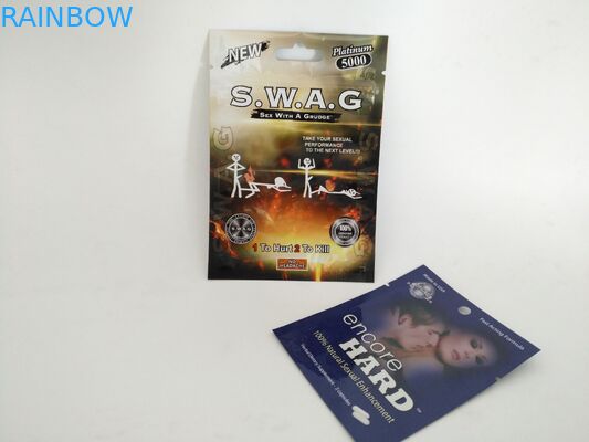 3 साइड सील गोली पैकेजिंग थैली बैग दोहराना हार्ड कैप्सूल पाउडर के लिए आँसू निशान