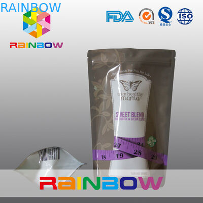 खाद्य ग्रेड पुन: प्रयोज्य 150 ग्राम जिपर ऊर्जा पाउडर के लिए पाउच खड़े हो जाओ