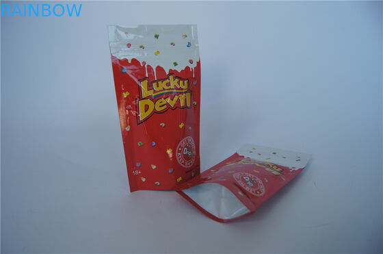 विभिन्न फलों के स्वाद के लिए स्पाइस जिपलॉक छोटे THC / CBD एल्यूमीनियम पन्नी जिपर शीर्ष बैग