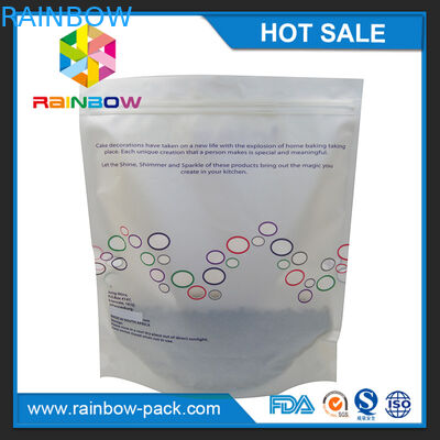 मैट स्वनिर्धारित लोगो मुद्रण नीचे ज़िप के साथ ज़िपलॉक पाउच खड़े हो जाओ