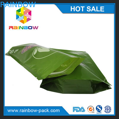 हरी चाय बैग पैकेजिंग स्पष्ट खिड़की के साथ ज़िपक बैग खड़े Mylar