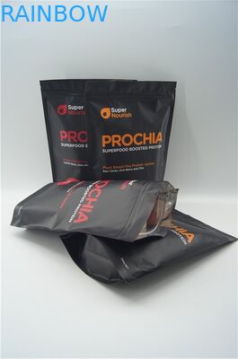 खाद्य ग्रेड शेक पाउडर पैकेजिंग के लिए जिपर के साथ थैली खड़े हो जाओ