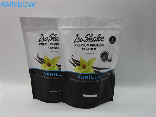 माइलर एयरटाइट डाइपैक जिपलॉक मट्ठा प्रोटीन / पूरक / बकरी का दूध पाउडर पैकेजिंग बैग