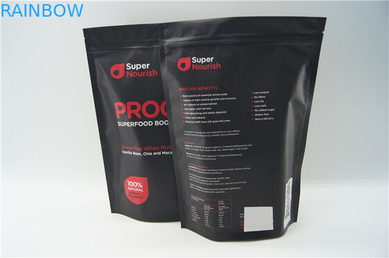 उच्च गुणवत्ता एल्यूमीनियम पन्नी पोषण जिपर के साथ पैकेजिंग बैग खड़े हो जाओ