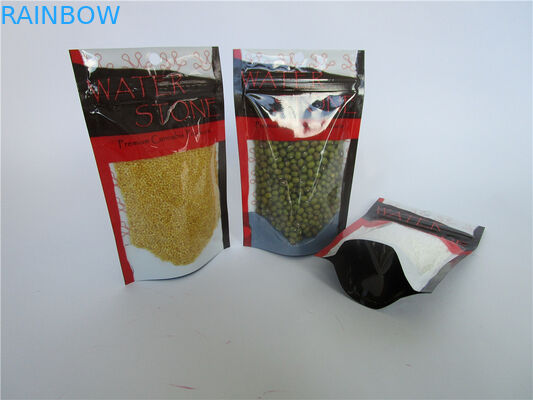 खिड़की के साथ कस्टम मुद्रित प्लास्टिक गमी कैंडी / जेली बीन पैकेजिंग बैग