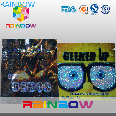 आंसू Notches के साथ टुकड़े टुकड़े में सामग्री बंदर हर्बल धूपघड़ी मिनी ज़िपलॉक