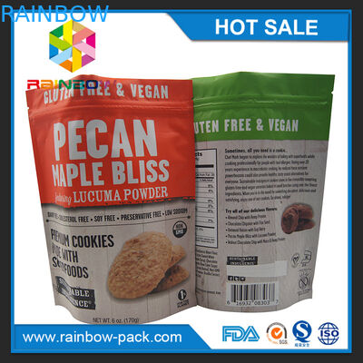 एल्यूमीनियम पन्नी चिप बैग चिप्स एल्यूमीनियम पन्नी पैकेजिंग स्टैंड अप ziplock 250g कुकीज़ पैकेजिंग पाउच है