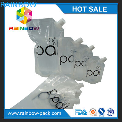 BPA मुक्त टोंटी के साथ 4oz / 8oz / 16oz पारदर्शी स्टैंड वाइन पाउच