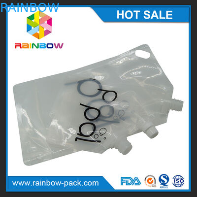 BPA मुक्त टोंटी के साथ 4oz / 8oz / 16oz पारदर्शी स्टैंड वाइन पाउच