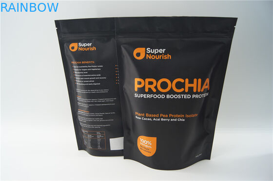 600g 1 kg OEM जिपर खाद्य पैकेजिंग बैग ब्राउन क्राफ्ट पेपर बैग खिड़की / जिपर के साथ