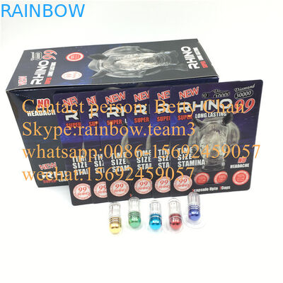 बैंगनी राइनो 99 30000 / राइनो 69 35000 के लिए पुरुष संवर्धन गोली 3 डी ब्लिस्टर पैकेजिंग कार्ड