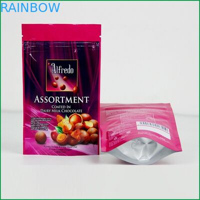 कस्टम चॉकलेट / चॉकलेट पैकेजिंग बैग के लिए लोगो के साथ जिपर बैग खड़े हो जाओ