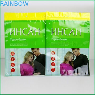 कस्टम ज़िपलॉक प्लास्टिक पाउच पैकेजिंग टी शर्ट प्लास्टिक पैकेजिंग बैग कपड़े के लिए