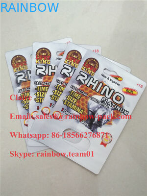 शीर्ष रेटेड राइनो सेक्स गोली 3 डी पैकिंग / पुरुष वृद्धि गोली पैकिंग कार्ड / 3 डी ब्लिस्टर पैकिंग कार्ड