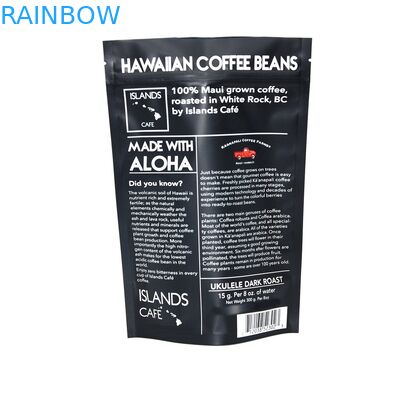 कस्टम एल्यूमीनियम पन्नी प्लास्टिक पाउच पैकेजिंग, वाल्व के साथ 300 ग्राम कॉफी बैग खड़े हो जाओ