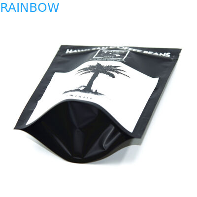 कस्टम एल्यूमीनियम पन्नी प्लास्टिक पाउच पैकेजिंग, वाल्व के साथ 300 ग्राम कॉफी बैग खड़े हो जाओ