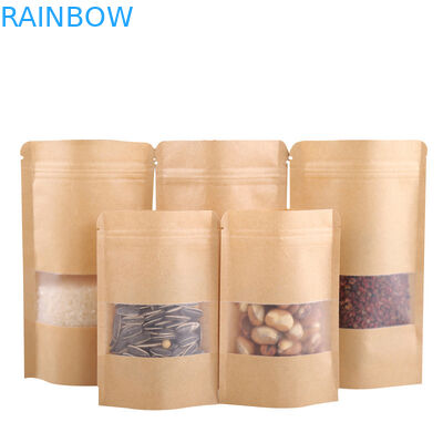 सेल्फ स्टैंडिंग साइड ग्रसट 250 ग्राम कस्टमाइज्ड पेपर बैग्स सुपार पैकेजिंग विथ विंडो