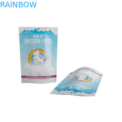 टुकड़े टुकड़े में प्लास्टिक Alumimum पन्नी पाउच पैकेजिंग ज़िपलॉक व्हाइट ब्लू शिनी