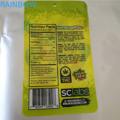 सीबीडी थिक फ्यूज सीड्स हीट सील करने योग्य प्लास्टिक की थैलियां, सीबीडी गमी के लिए एल्युमिनियम फॉयल सेप