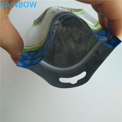 मैट व्हाइट गांजा बीज Resealable पैकेजिंग बैग, प्लास्टिक पाउच पैकेजिंग