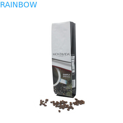 कस्टम मुद्रित पक्ष कली पन्नी लाइन में खड़ा कॉफी बैग थोक पैक 500 ग्राम 1 kg