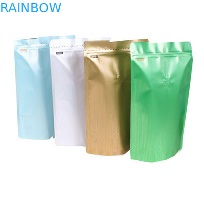 कस्टम मुद्रित मैट भुना हुआ कॉफी बीन पैकेजिंग बैग थैली वाल्व के साथ पाउच एल्यूमीनियम कॉफी पैकेजिंग बैग खड़े हो जाओ