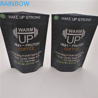 खाद्य ग्रेड पुन: प्रयोज्य स्टैंड अप प्लास्टिक पाउच पैकेजिंग पन्नी कॉफी बैग 250 ग्राम 500 ग्राम 1 किग्रा