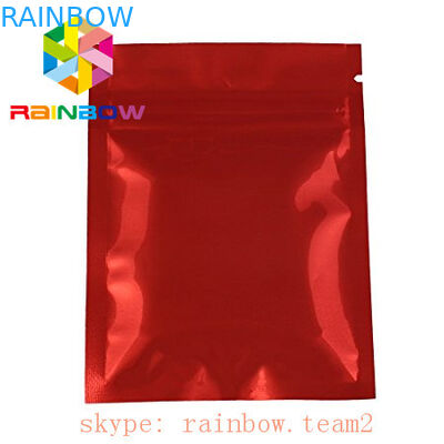 गुलाबी धातुई पन्नी Mylar ज़िप ताला तीन साइड सील फ्लैट खाद्य पाउच चिया बीज पैकेजिंग सील