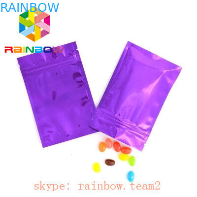 जिपर के साथ फ्लैट आकार एल्यूमीनियम पन्नी थैली पैकेजिंग गांजा बीज थैली