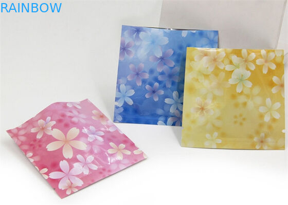 मास्क के लिए अनुकूलित थ्री साइड सील पिंक कलर कॉस्मेटिक बैग पैकेजिंग