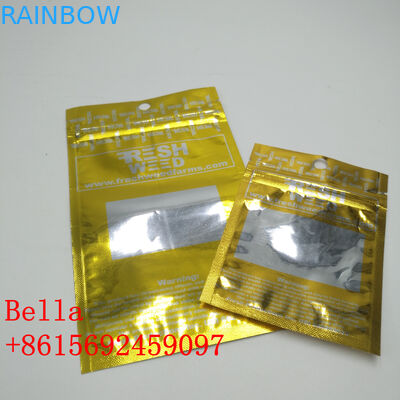 कस्टम मुद्रण पन्नी थैली पैकेजिंग एक तरफ स्पष्ट जिपर ग्लॉसी यूएसबी केबल के लिए