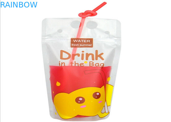 खाद्य सुरक्षा स्तर प्लास्टिक पाउच पैकेजिंग दूध / चाय / रस के लिए खड़े हो जाओ