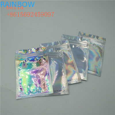 तीन साइड सील पन्नी पाउच पैकेजिंग, जिपर के साथ छोटे कॉस्मेटिक स्टैंड अप बैग