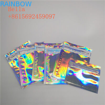 तीन साइड सील पन्नी पाउच पैकेजिंग, जिपर के साथ छोटे कॉस्मेटिक स्टैंड अप बैग