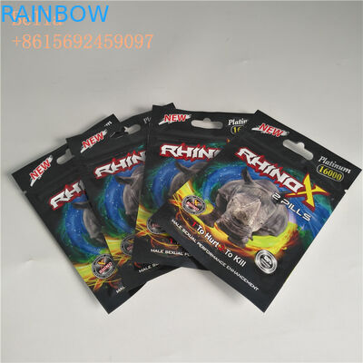 हैंग होल होल प्लास्टिक पाउच पैकेजिंग जिपलॉक पिल बैग द प्लास्टिक जिपर पन्नी बैग लोगो प्रिंटिंग के साथ