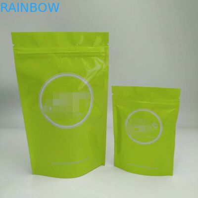 चाय के लिए प्लास्टिक जिपर बैग चमकीले रंग अनुकूलित मोटाई खड़े हो जाओ