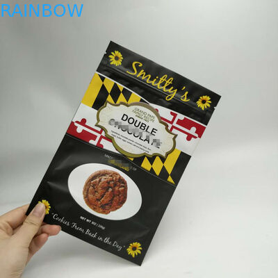 जिपर के साथ स्नैक बैग पैकेजिंग थ्री साइड सील राउंड कॉर्नर पर खड़े हों