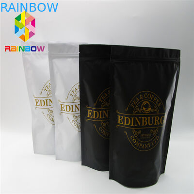 टुकड़े टुकड़े में एल्यूमीनियम पन्नी प्लास्टिक पाउच पैकेजिंग, वाल्व के साथ गर्मी सील स्टैंड अप बैग