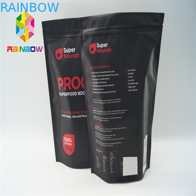 स्नैक्स / कैंडी / बिस्कुट के लिए अनुकूलित प्रिंटिंग स्टैंड अप बैग टियर नॉच