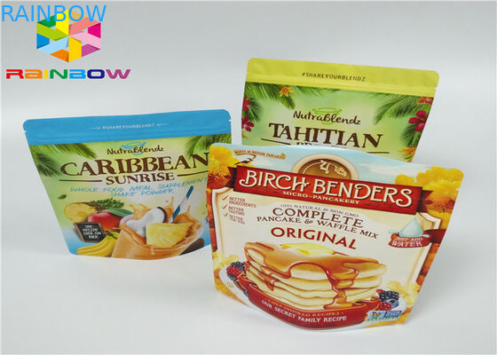 मट्ठा प्रोटीन पाउडर बैग पैकिंग / शुद्ध एल्यूमीनियम पन्नी मट्ठा प्रोटीन पाउडर पैकेजिंग Pags / ज़िपलॉक बैग खड़े हो जाओ