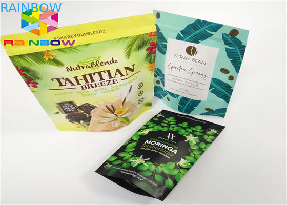 मट्ठा प्रोटीन पाउडर बैग पैकिंग / शुद्ध एल्यूमीनियम पन्नी मट्ठा प्रोटीन पाउडर पैकेजिंग Pags / ज़िपलॉक बैग खड़े हो जाओ