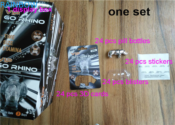 3 डी प्रभाव पागल राइनो 69 राइनो 7 कैप्सूल सेक्स गोलियां कार्ड पुरुष वृद्धि गोली पैकेजिंग बक्से और ब्लिस्टर 3 डी कार्ड / बॉक्स