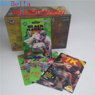 पुरुष संवर्धन कैप्सूल पैकेजिंग के लिए ब्लैक प्लास्टिक ब्लिस्टर पैकेजिंग