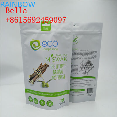 कुकी पैकेजिंग के लिए अनुकूलन रंग एल्यूमीनियम पन्नी बैग जिपर शीर्ष संभाल