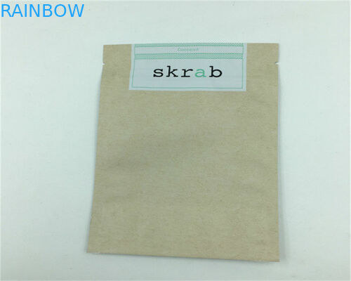 पाउडर / कैंडी / कॉफी के लिए फ्रंट साइड क्लियर अनुकूलित पेपर बैग