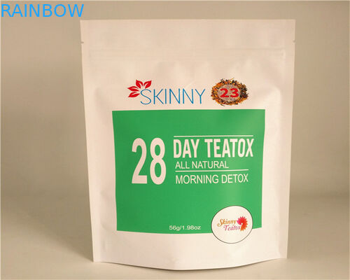 पाउडर / कैंडी / कॉफी के लिए फ्रंट साइड क्लियर अनुकूलित पेपर बैग