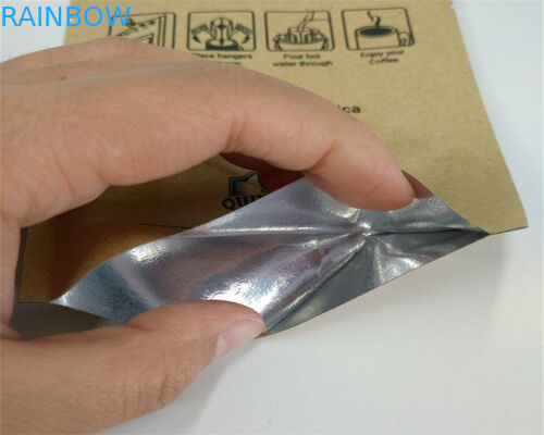 पाउडर / कैंडी / कॉफी के लिए फ्रंट साइड क्लियर अनुकूलित पेपर बैग