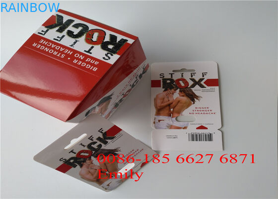 सभी प्रकृति FX9000 पेनिस पावर कैप्सूल के लिए पेपर मटेरियल ब्लिस्टर कार्ड पैकेजिंग