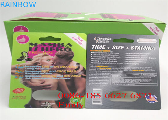 सभी प्रकृति FX9000 पेनिस पावर कैप्सूल के लिए पेपर मटेरियल ब्लिस्टर कार्ड पैकेजिंग